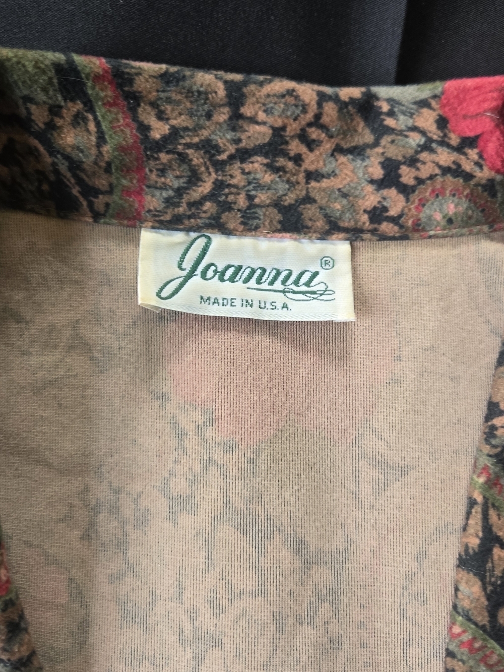 Boho Paisley Vintage Blazer Lagenlook Floral Animal Print Joanna Made In USA - Picture 3 of 9
